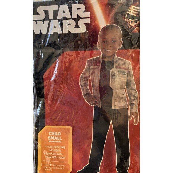 Star Wars The Force Awakens Finn Costume Small 4-6 Years Kids Boys Size NEW - Picture 2 of 5